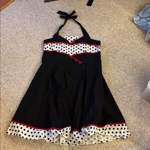VINTAGE Style Polka Dot Retro Halter Dress